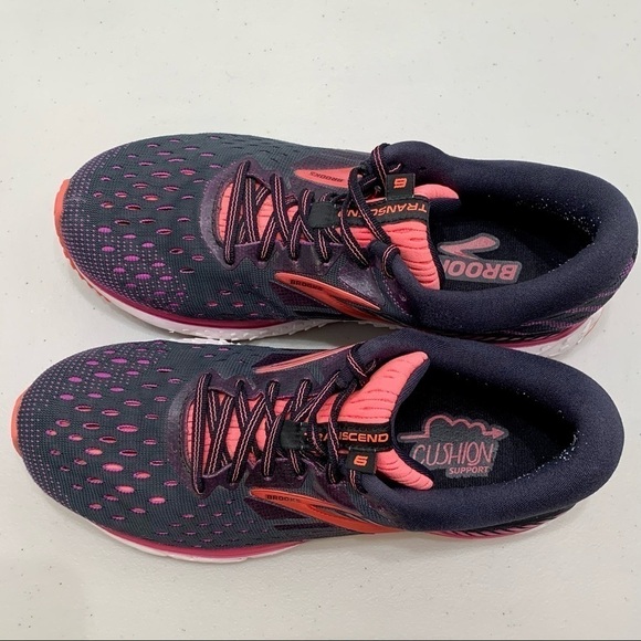 Brooks Shoes Adult Size 9.5 Black Purple Transcend 1202871B080 Running Women - Picture 6 of 7